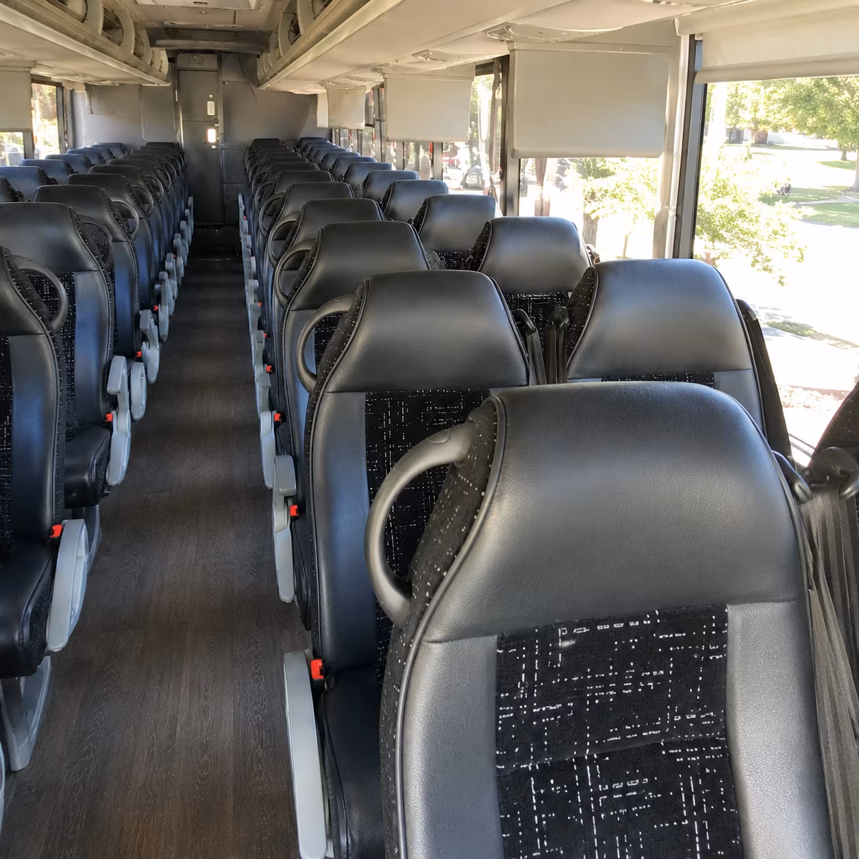 manchester charter bus services interior