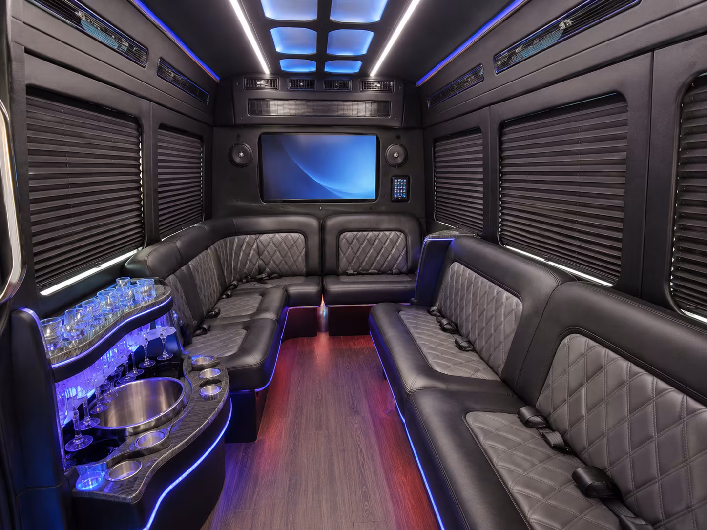 manchester party bus interior